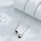 Collier Infinity Pawsavtryck avec Pierres Zirconia