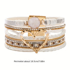 Bracelet Boho Multicouche en Cuir