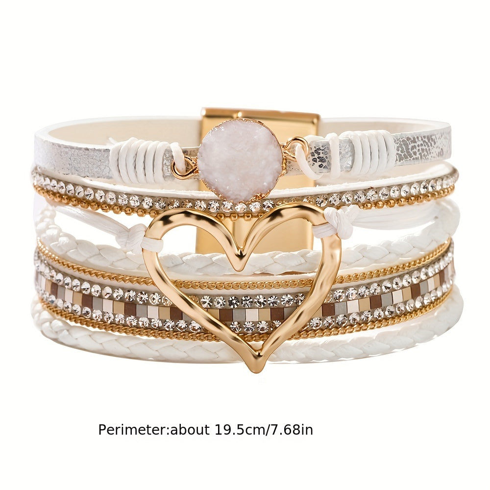 Bracelet Boho Multicouche en Cuir