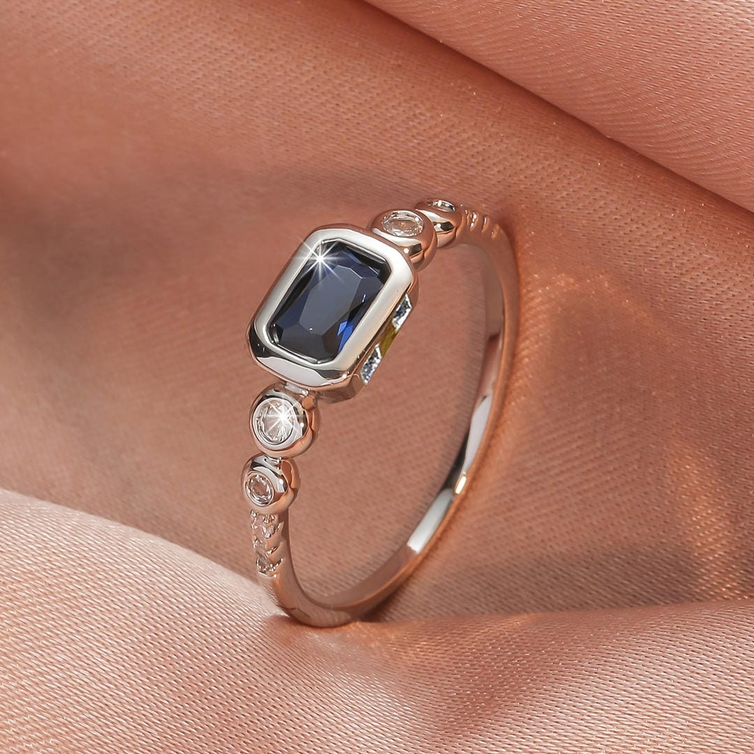Bague en Saphir en Or Blanc Windsor
