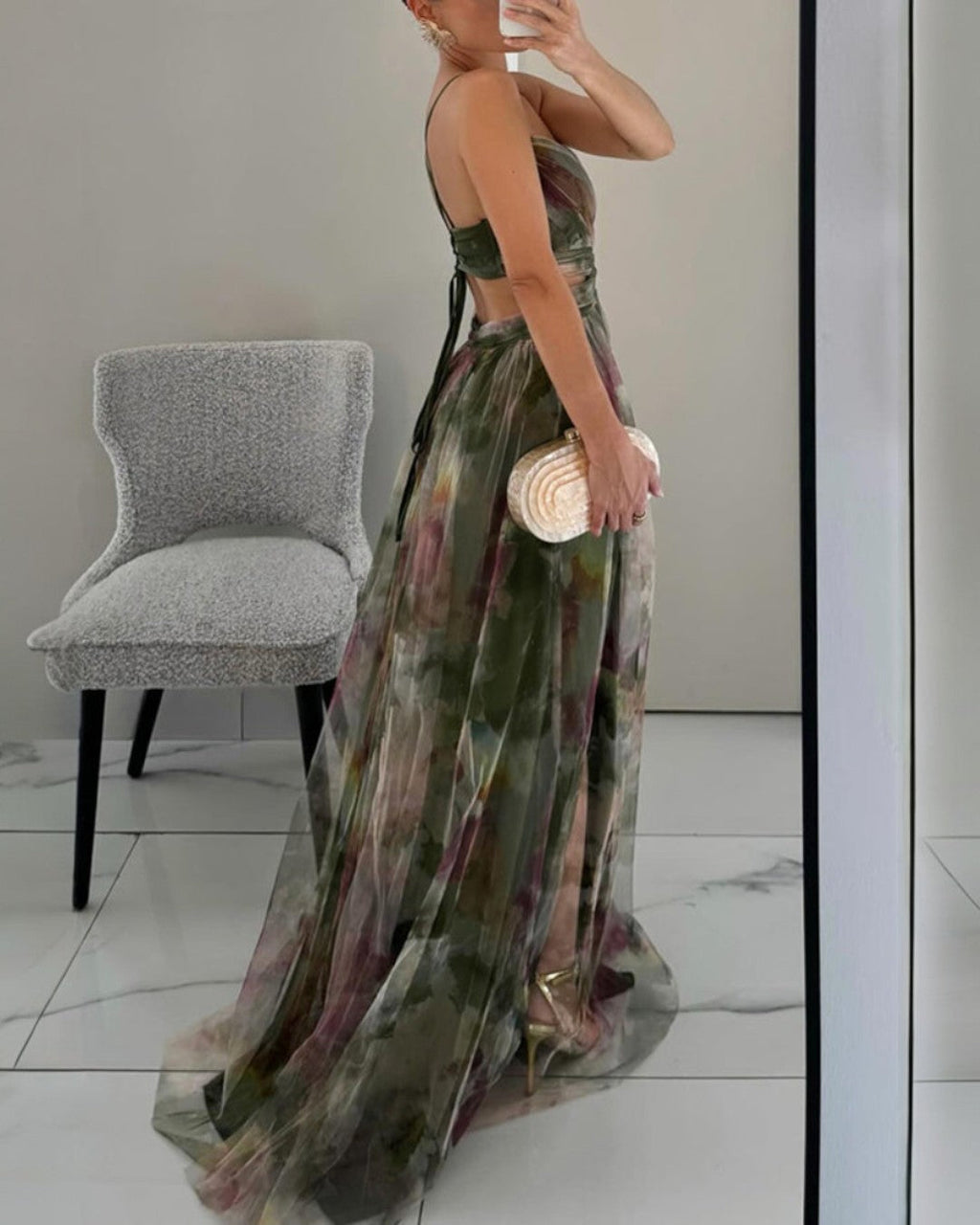Giselle | Robe maxi enchantée avec motif floral