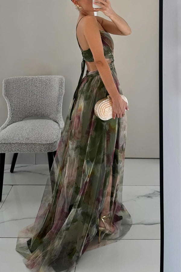 Giselle | Robe Maxi Incantevole avec Imprimé Floral