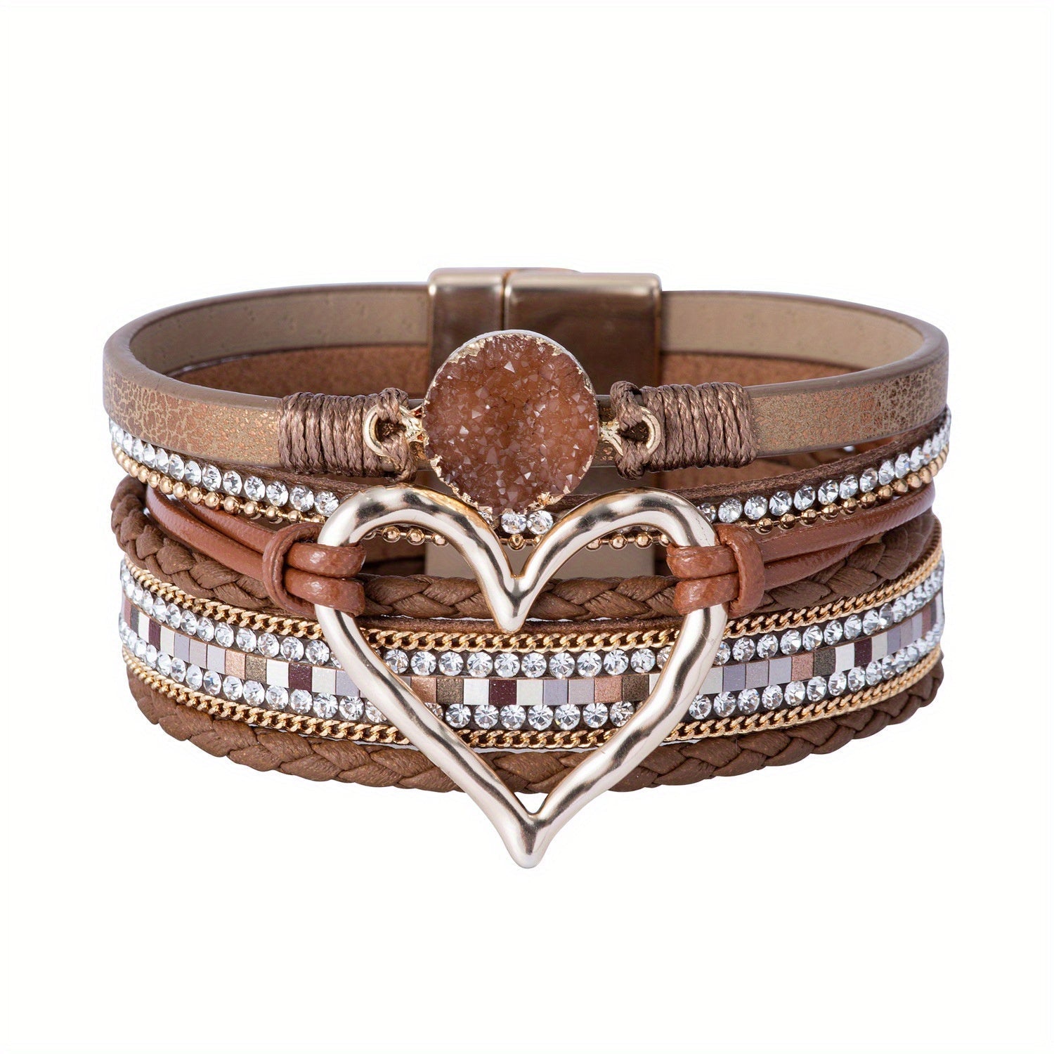 Bracelet Boho Multicouche en Cuir