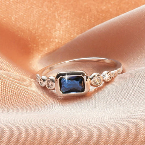 Bague en Saphir en Or Blanc Windsor