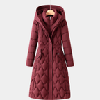 Briseida | Long manteau en duvet avec capuche