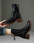 Valorine | Bottes en cuir noir