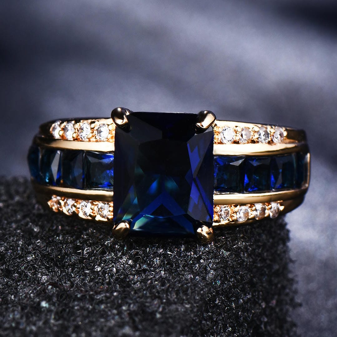Bague Pétale de Velours Saphir
