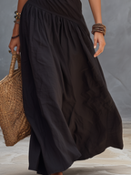 SELENA | Robe Maxi Monépaule Noire