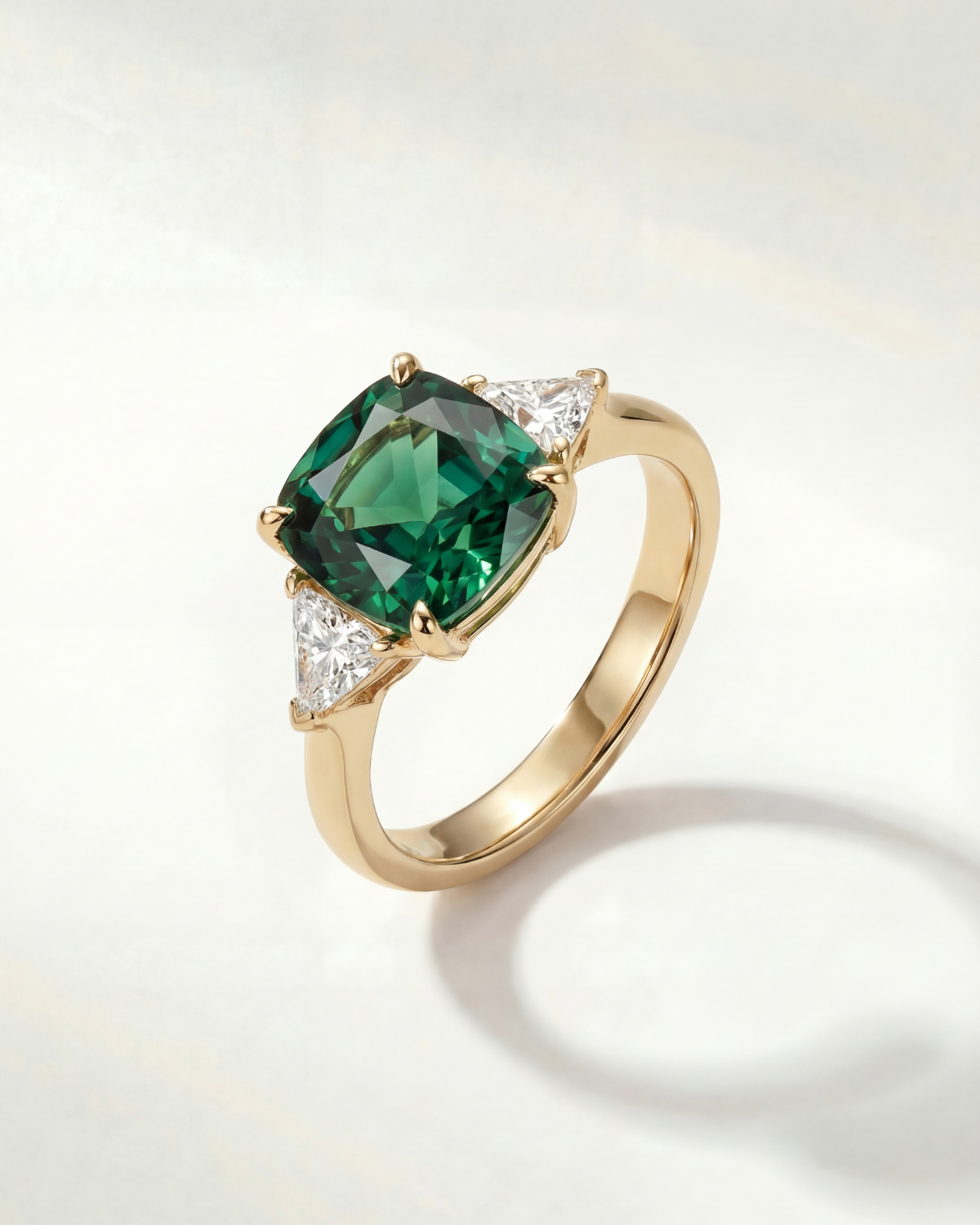 Berthe | Bague avec une pierre verte