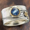 Bague de Méditation avec Pierres Précieuses Bohémienne
