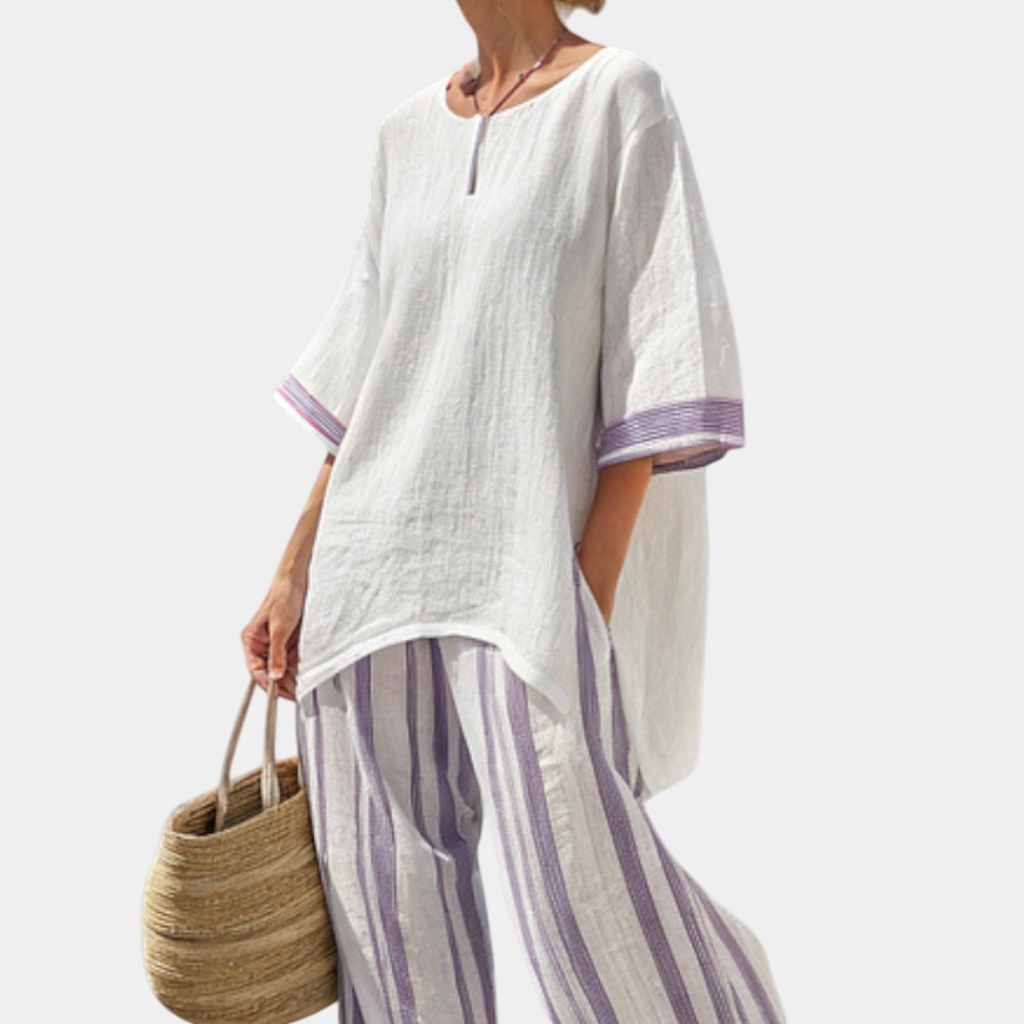 Allegra | Haut confortable et pantalon à rayures