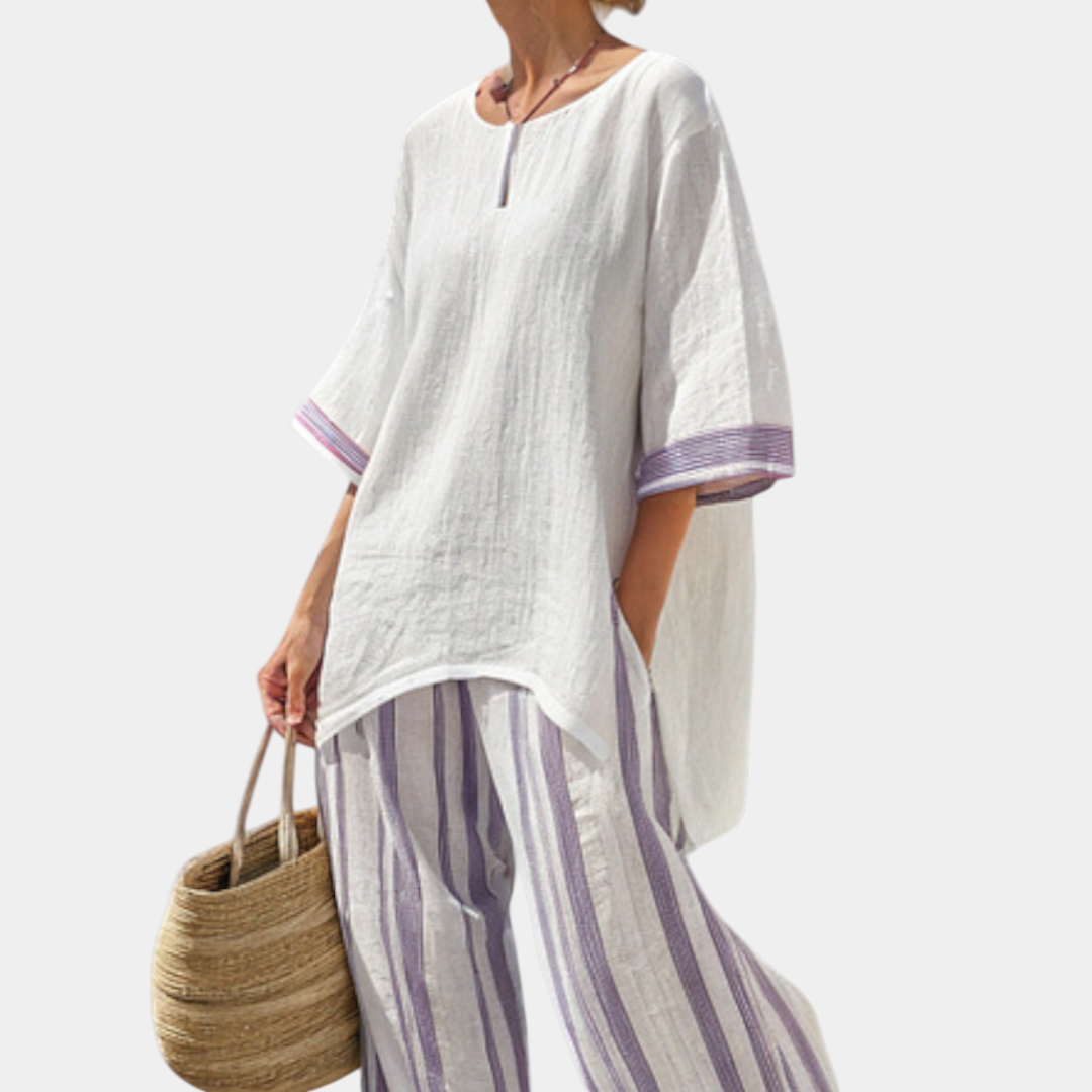 Allegra | Haut confortable et pantalon à rayures