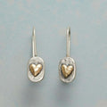 Boucles d'Oreilles en Cœur Incrustées en Or Vintage
