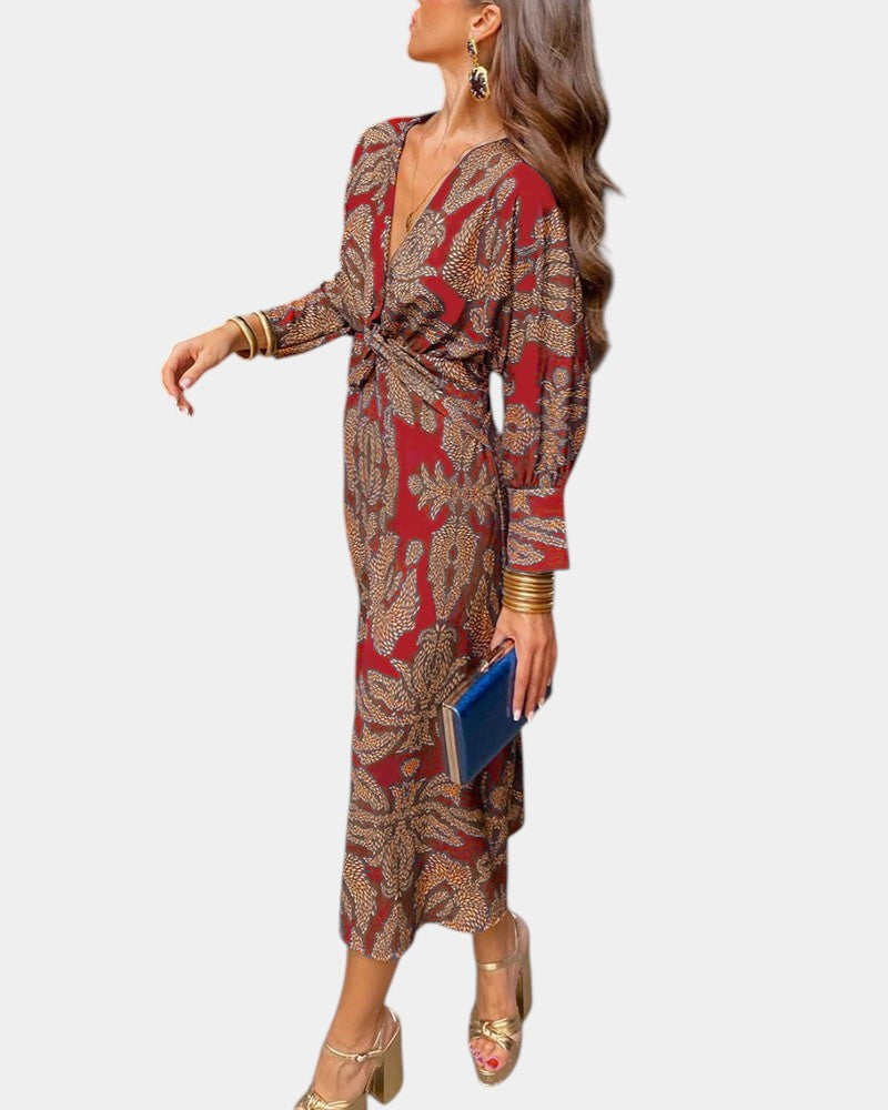 Eve | Robe Élégante à Imprimé Intemporel