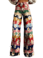 Léon - Pantalon Élégant à Motif Floral