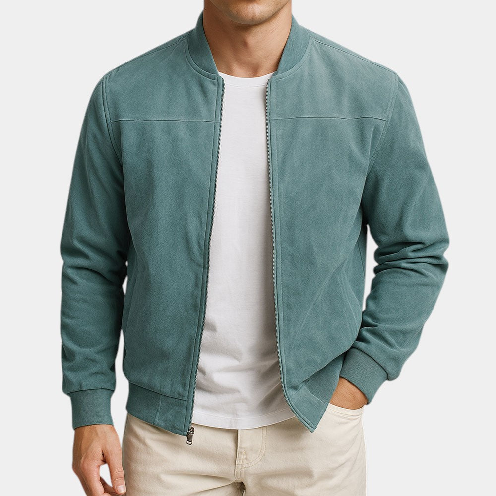 Adrian | Veste bomber en daim premium