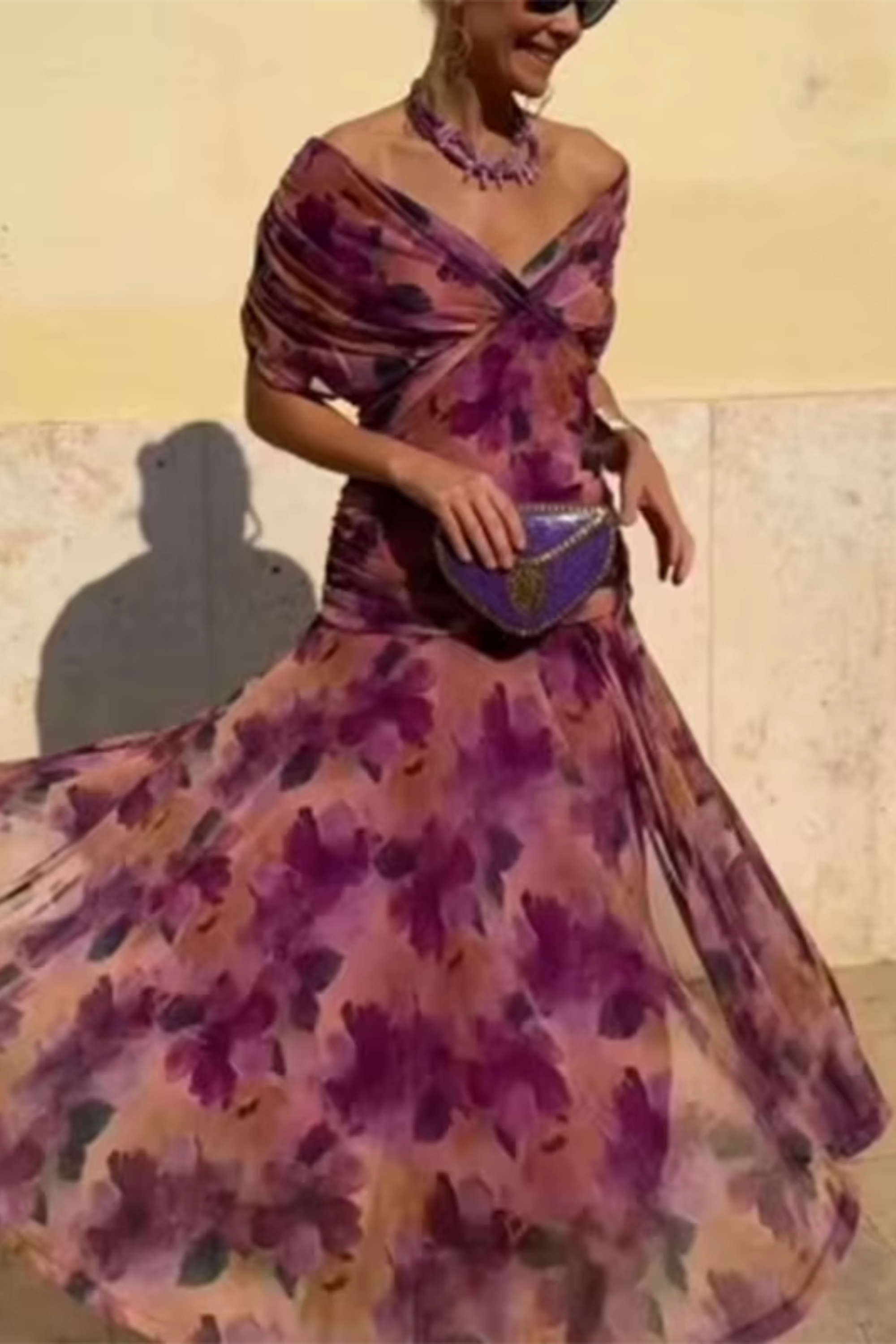 Rebeca | Robe Maxi de Soirée Élégante avec Décolleté en V