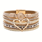 Bracelet Boho Multicouche en Cuir