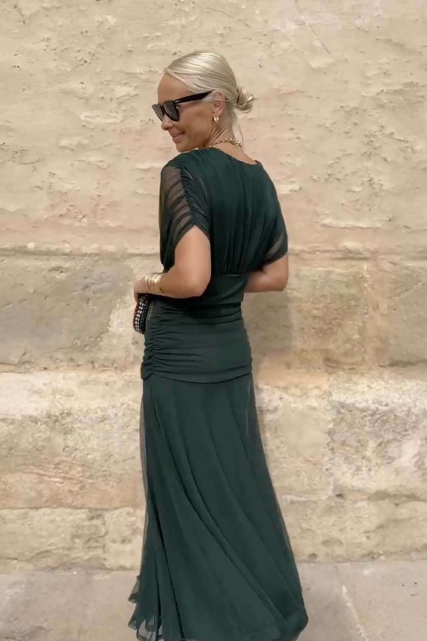 Rebeca | Robe Maxi de Soirée Élégante avec Décolleté en V