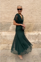 Rebeca | Robe Maxi de Soirée Élégante avec Décolleté en V