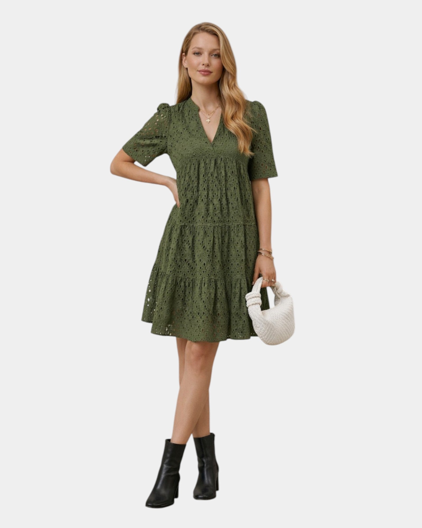 Garance | Robe mini brodée