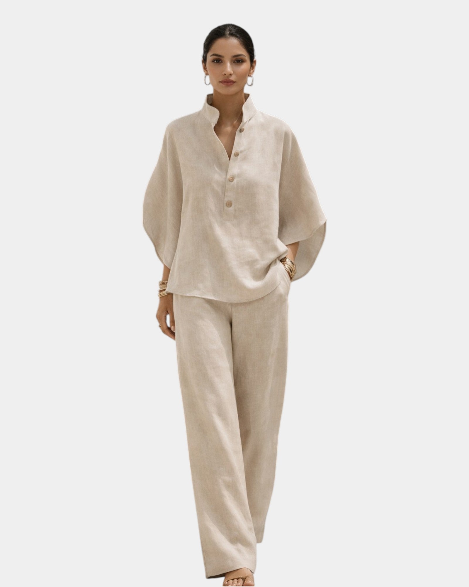 Brune |  Ensemble en coton en deux pièces