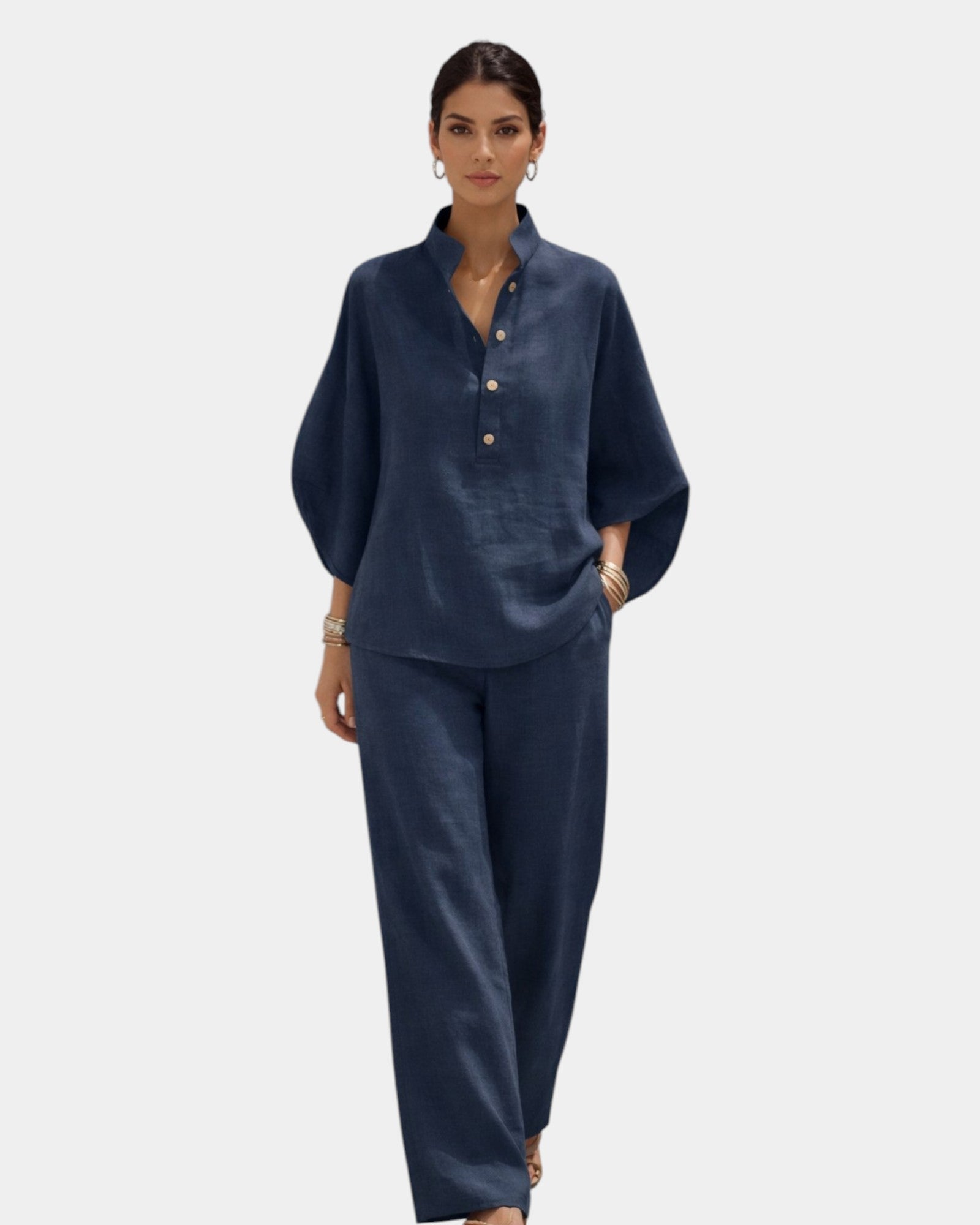 Brune |  Ensemble en coton en deux pièces