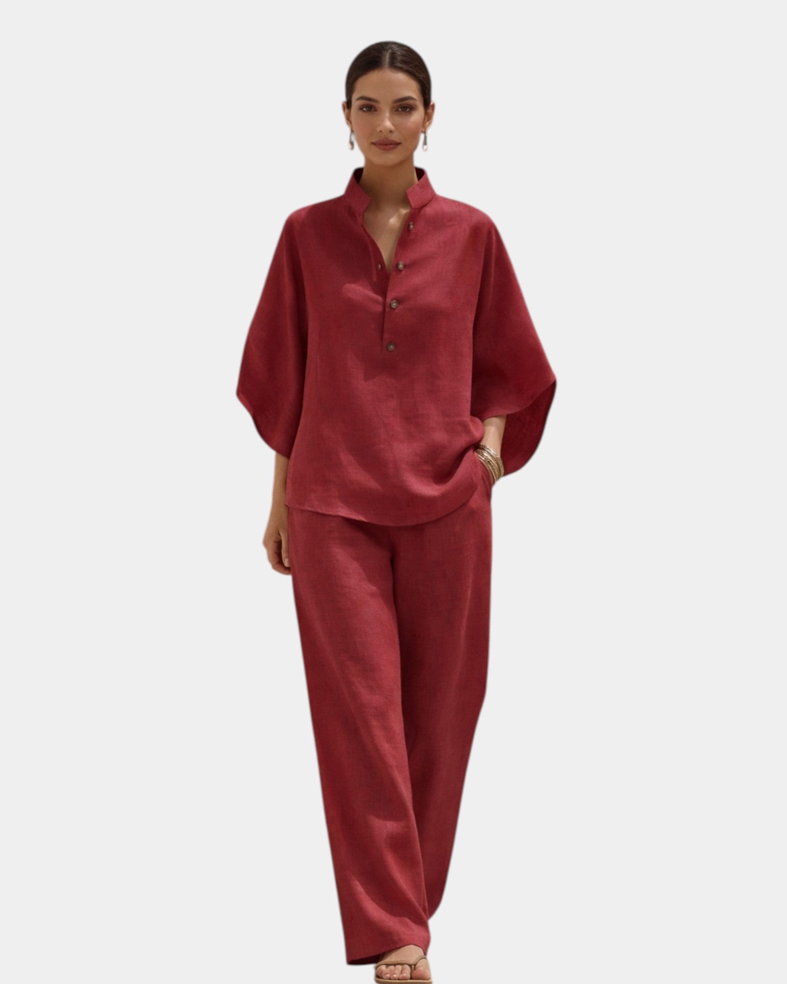 Brune |  Ensemble en coton en deux pièces