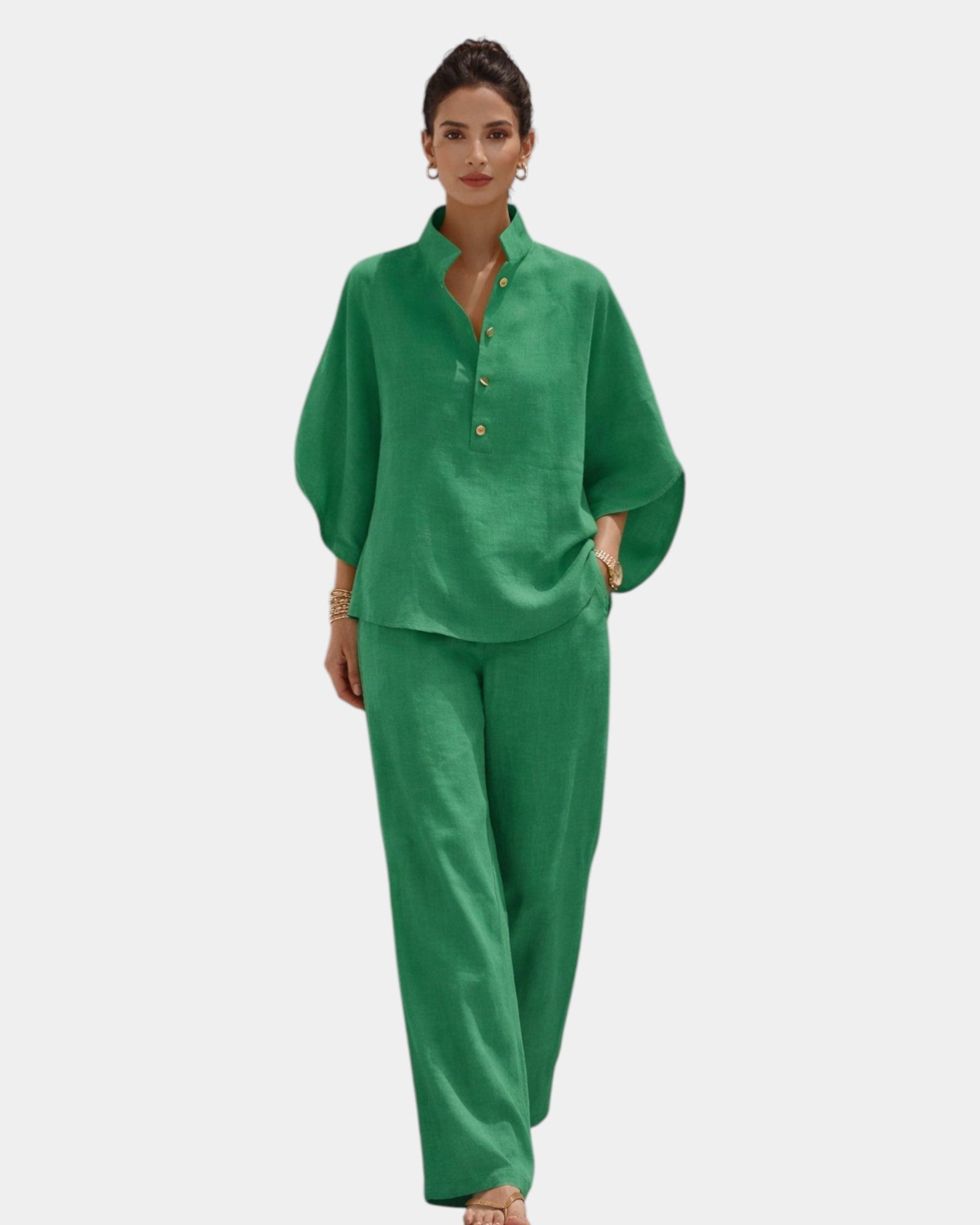 Brune |  Ensemble en coton en deux pièces