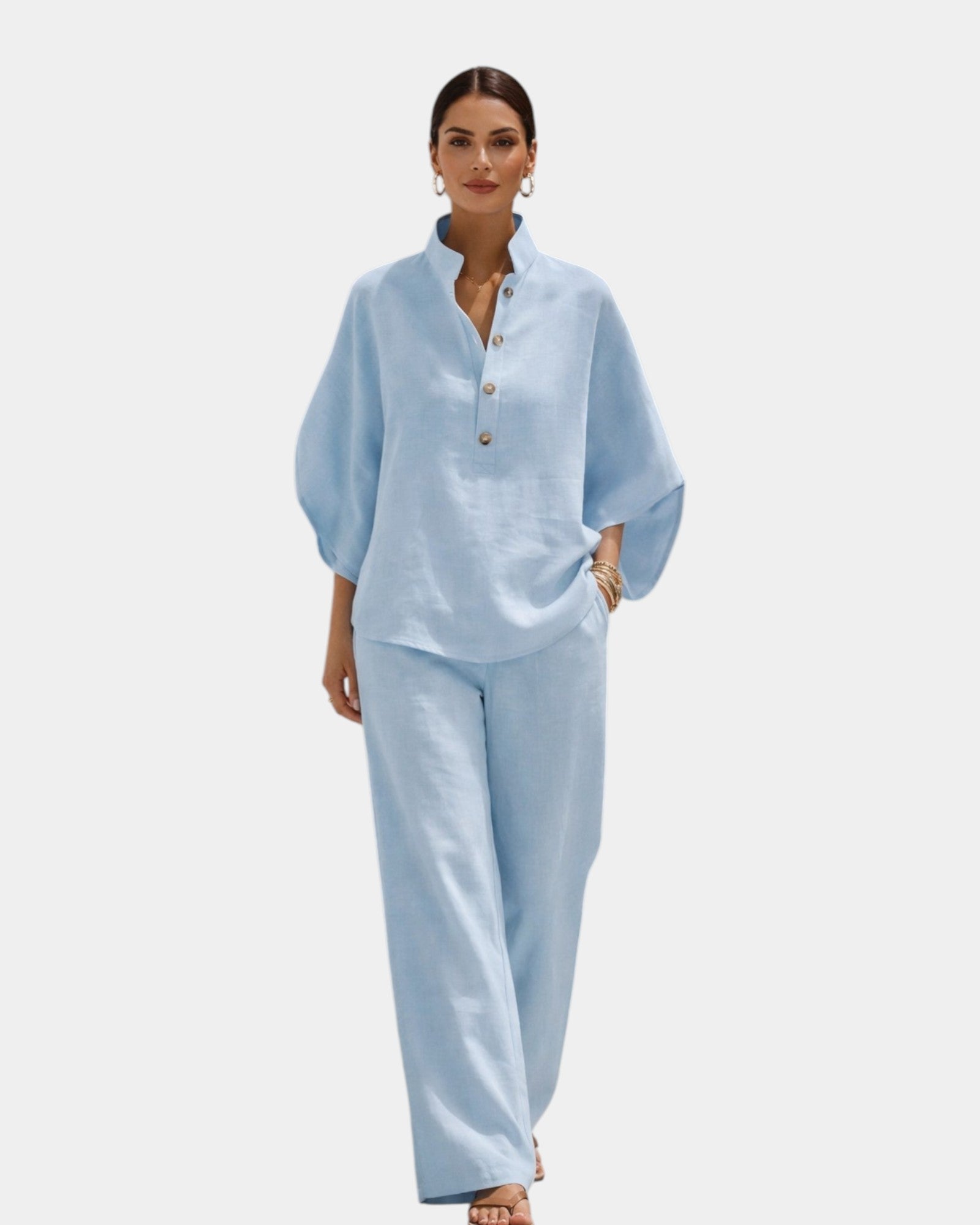 Brune |  Ensemble en coton en deux pièces