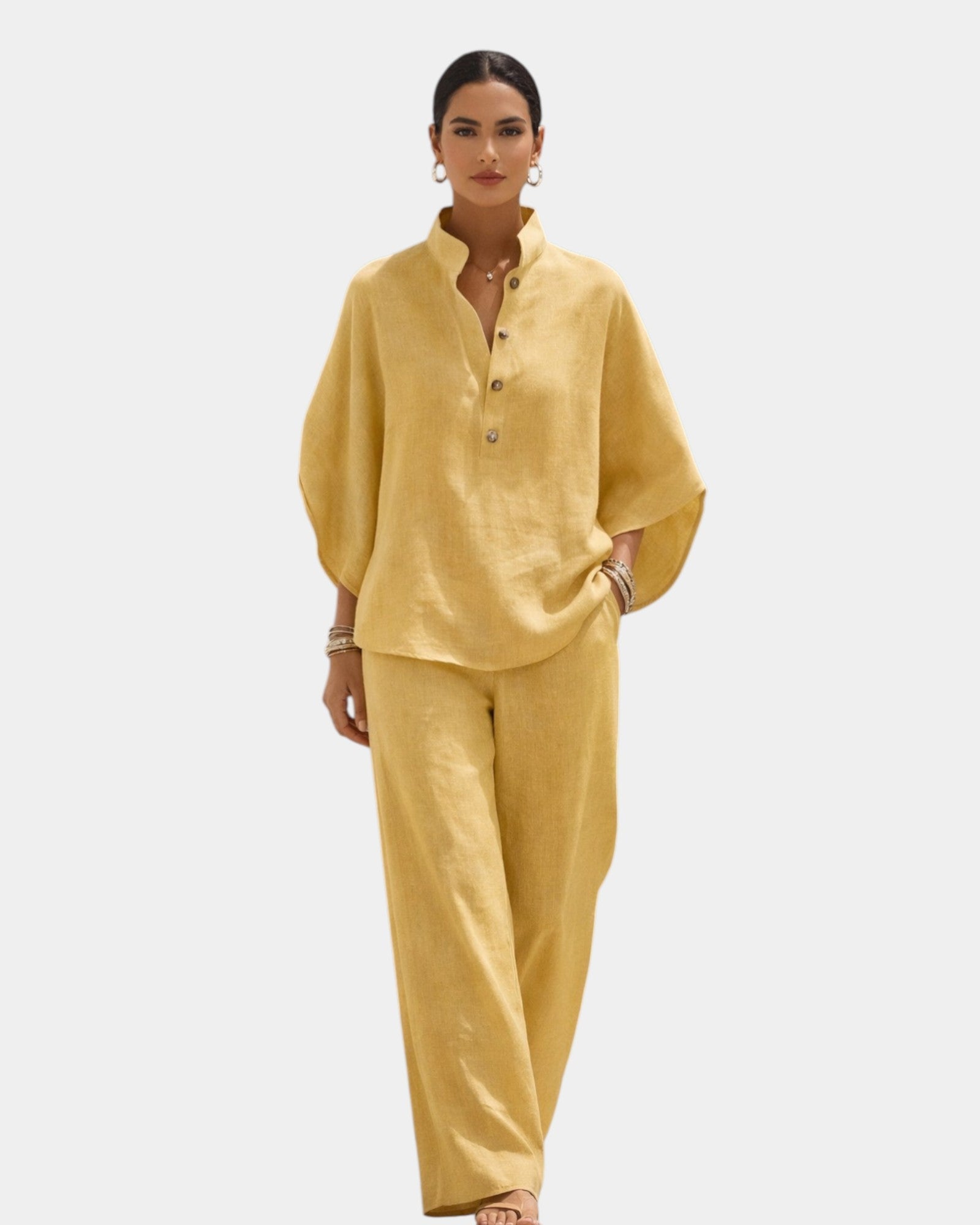 Brune |  Ensemble en coton en deux pièces