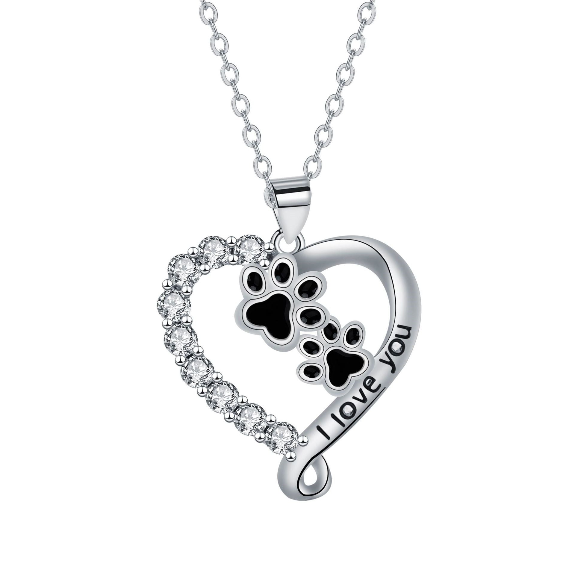 Collier en forme de cœur avec perles