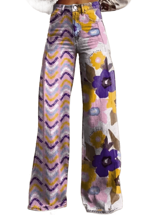Isadora - Pantalon Boho à Fleurs