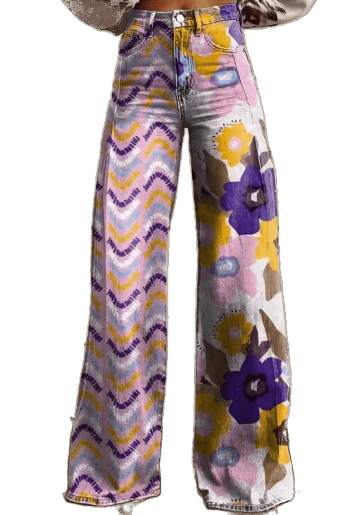 Isadora - Pantalon Boho à Fleurs