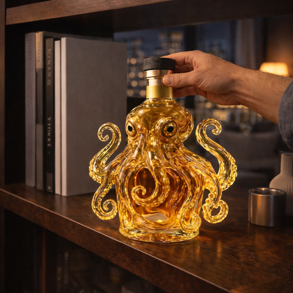 Bouteille de whisky - Édition avec pieuvre