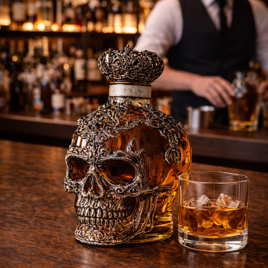Bouteille de whisky - Édition crâne