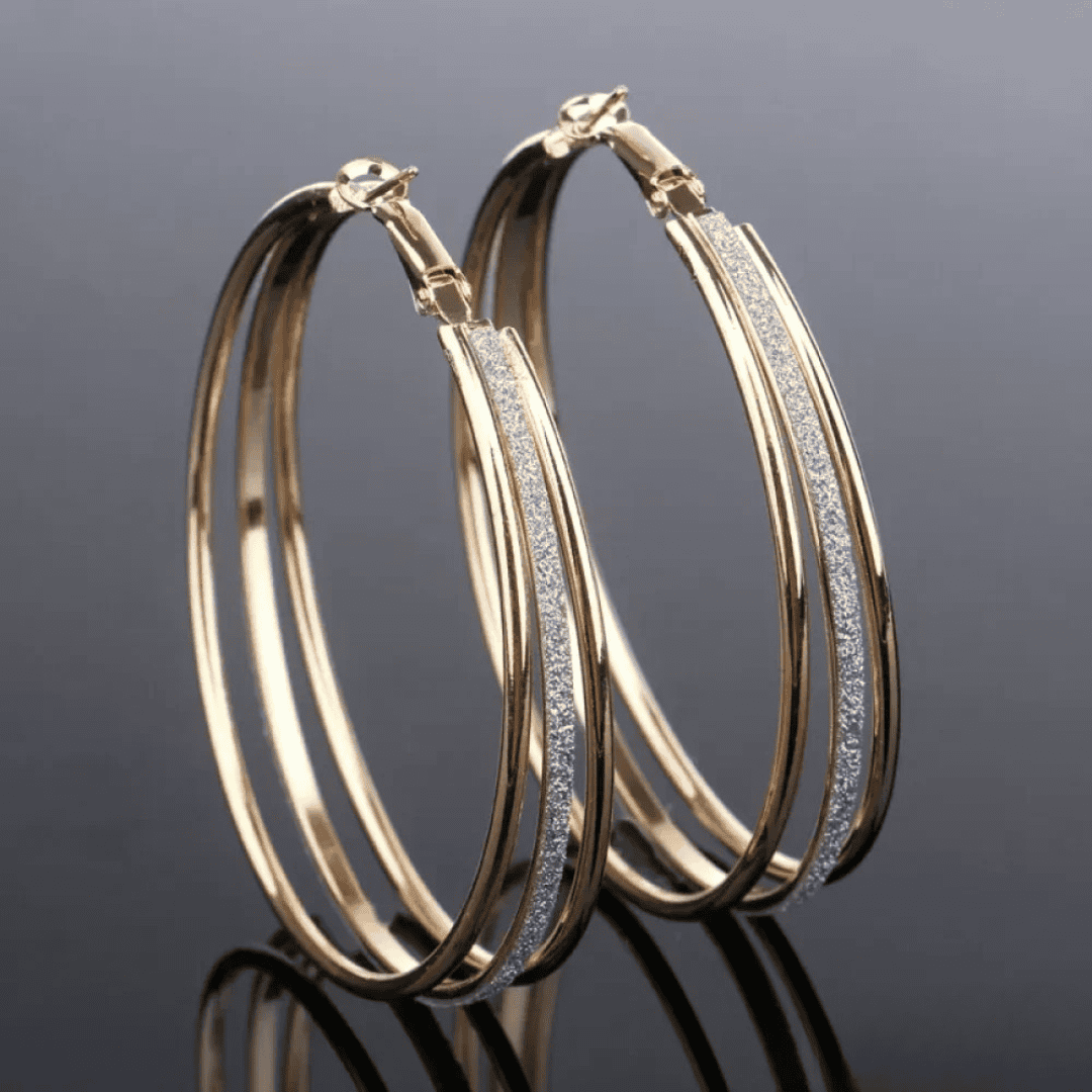 Boucles d'Oreilles Créoles en Or Rétro