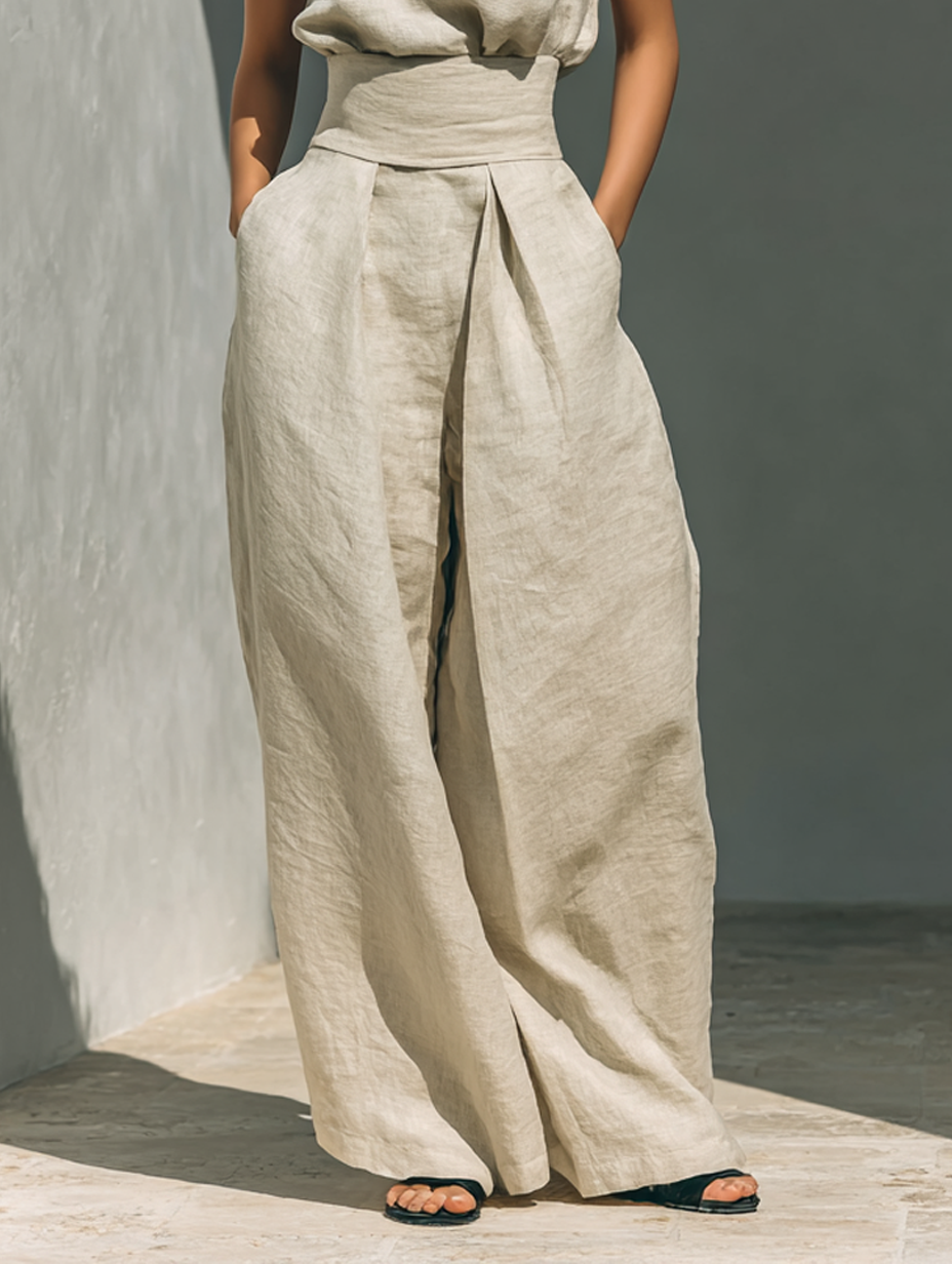 ZIRELLA | Ensemble Minimal avec Pantalons Amples