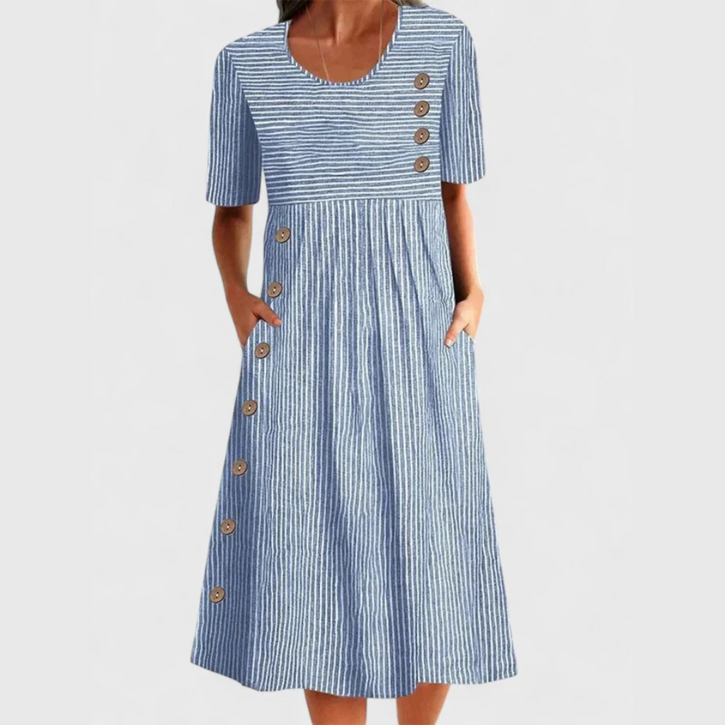 Daniela | Robe Midi Rayée