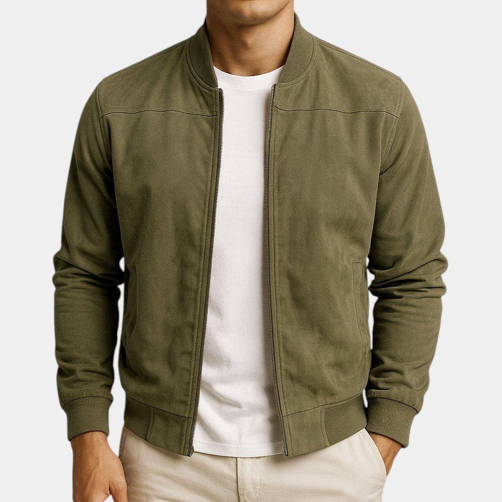 Adrian | Veste bomber en daim premium