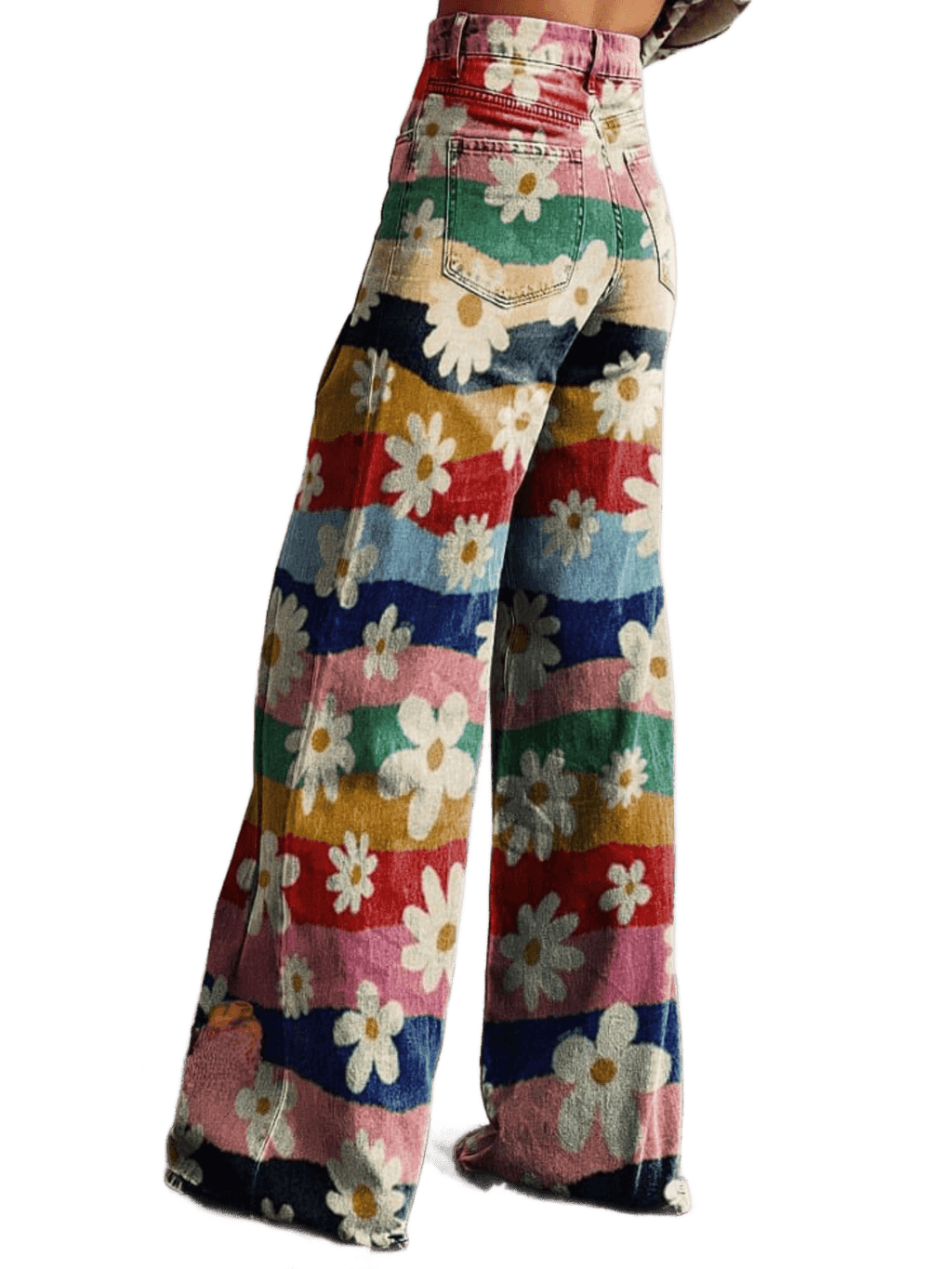 Léon - Pantalon Élégant à Motif Floral