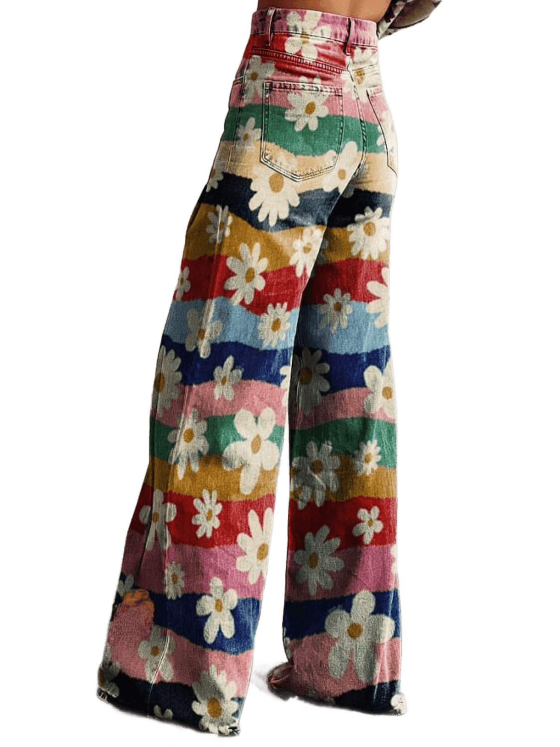 Léon - Pantalon Élégant à Motif Floral