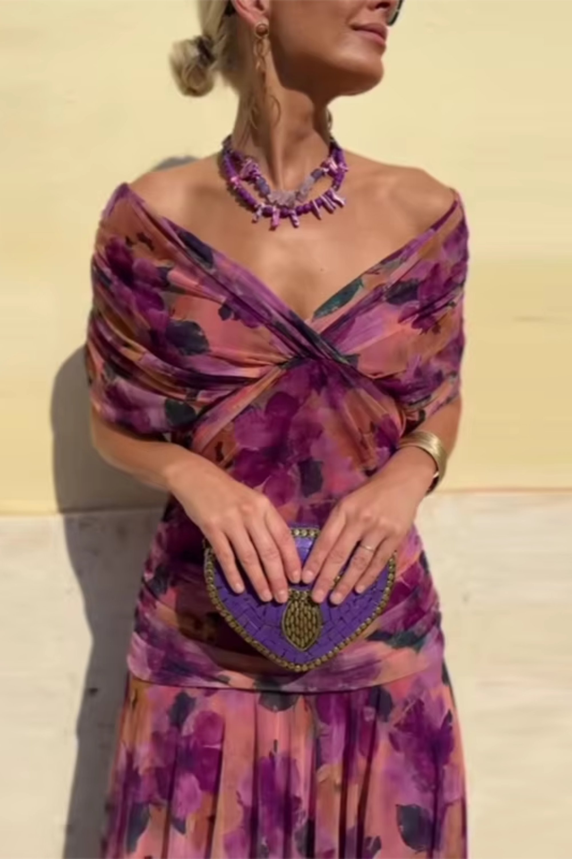 Rebeca | Robe Maxi de Soirée Élégante avec Décolleté en V