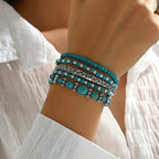 Ensemble de Bracelets Boho en Perles Turquoise