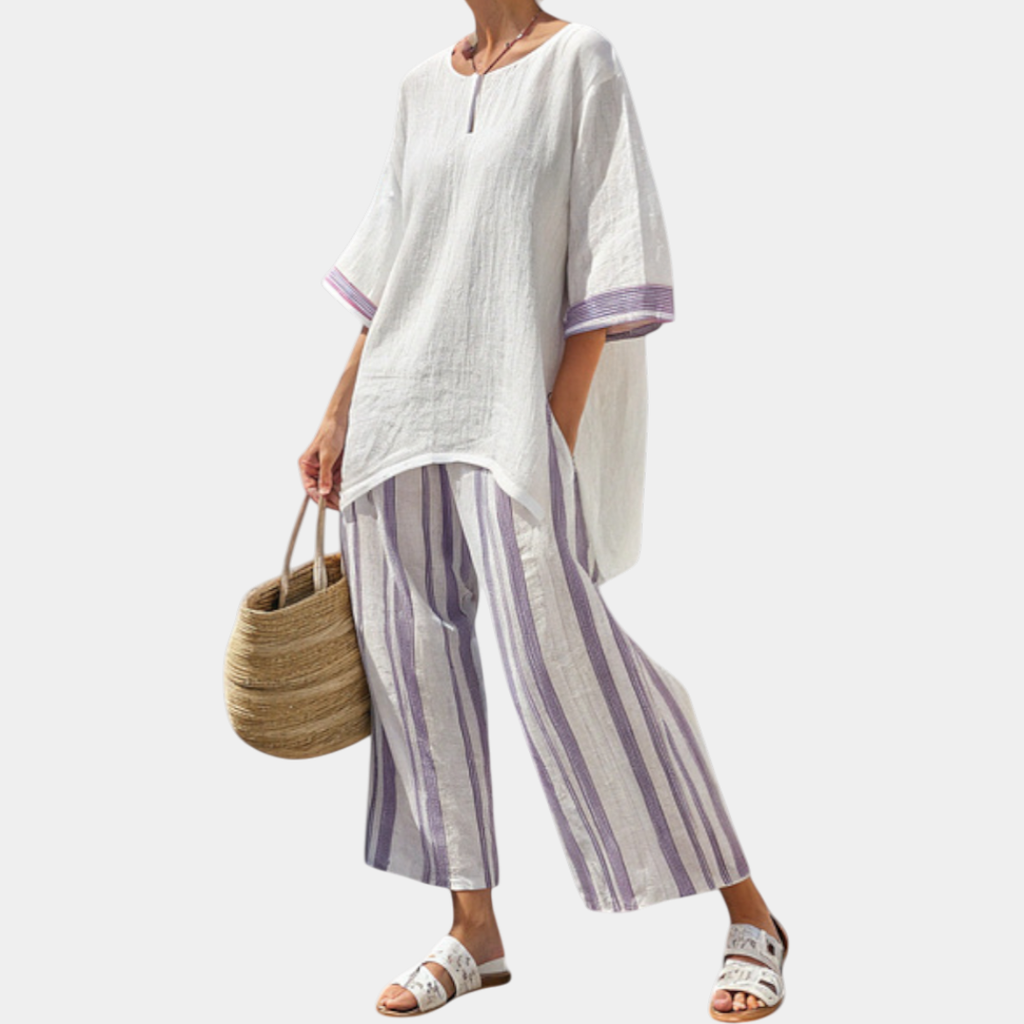 Allegra | Haut confortable et pantalon à rayures