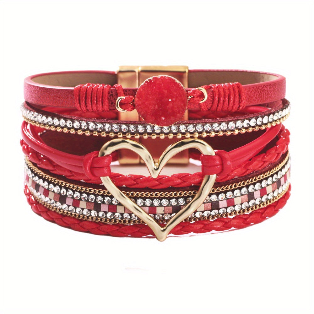 Bracelet Boho Multicouche en Cuir