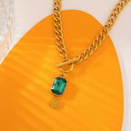Collier Pendentif Smargad Guld avec Chaîne