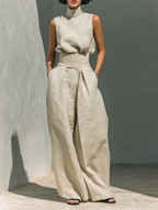 ZIRELLA | Ensemble Minimal avec Pantalons Amples