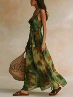 ELIRA | Maxi Robe Vert Abstrait