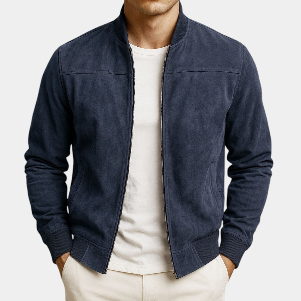 Adrian | Veste bomber en daim premium
